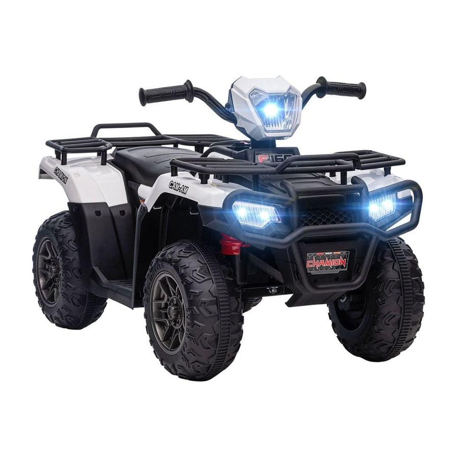 HOMCOM 12V Kids Quad Bike with Forward in White