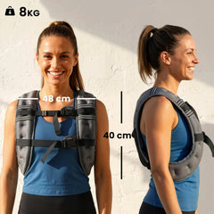 HOMCOM 8KG Weighted Vest, Running Weight Vest with Adjustable Strap, Convenient Pocket and Reflective Strips for Men and Women