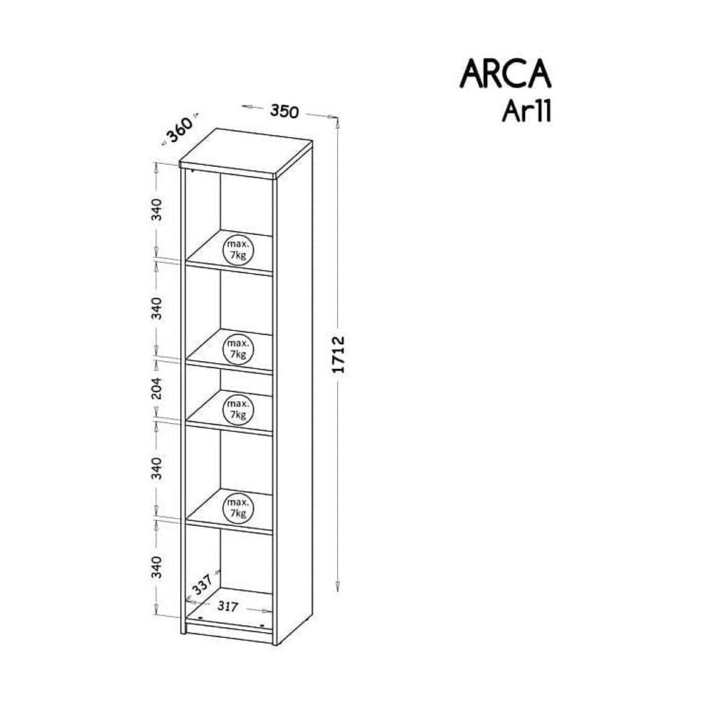 Arca AR11 Bookcase 35cm - product image 3