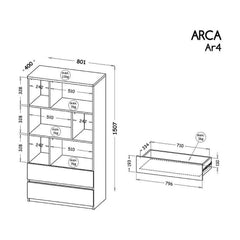 Arca AR4 Bookcase 80cm - product image 3