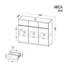 Arca AR6 Sideboard Cabinet 120cm - product image 3
