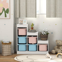 AIYAPLAY Toy Storage Organiser, Three-Layer Kids Toy Storage Units, with Removable Bins, for Ages 3-8 Years, Multi-colour