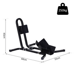 HOMCOM Metal Motorcycle Motorbike Wheel Chock Locking Stand System 17", 19", 21"/43, 48, 51 cm Front Wheels Steel Adjustable Fixing Tyre Holder Support
