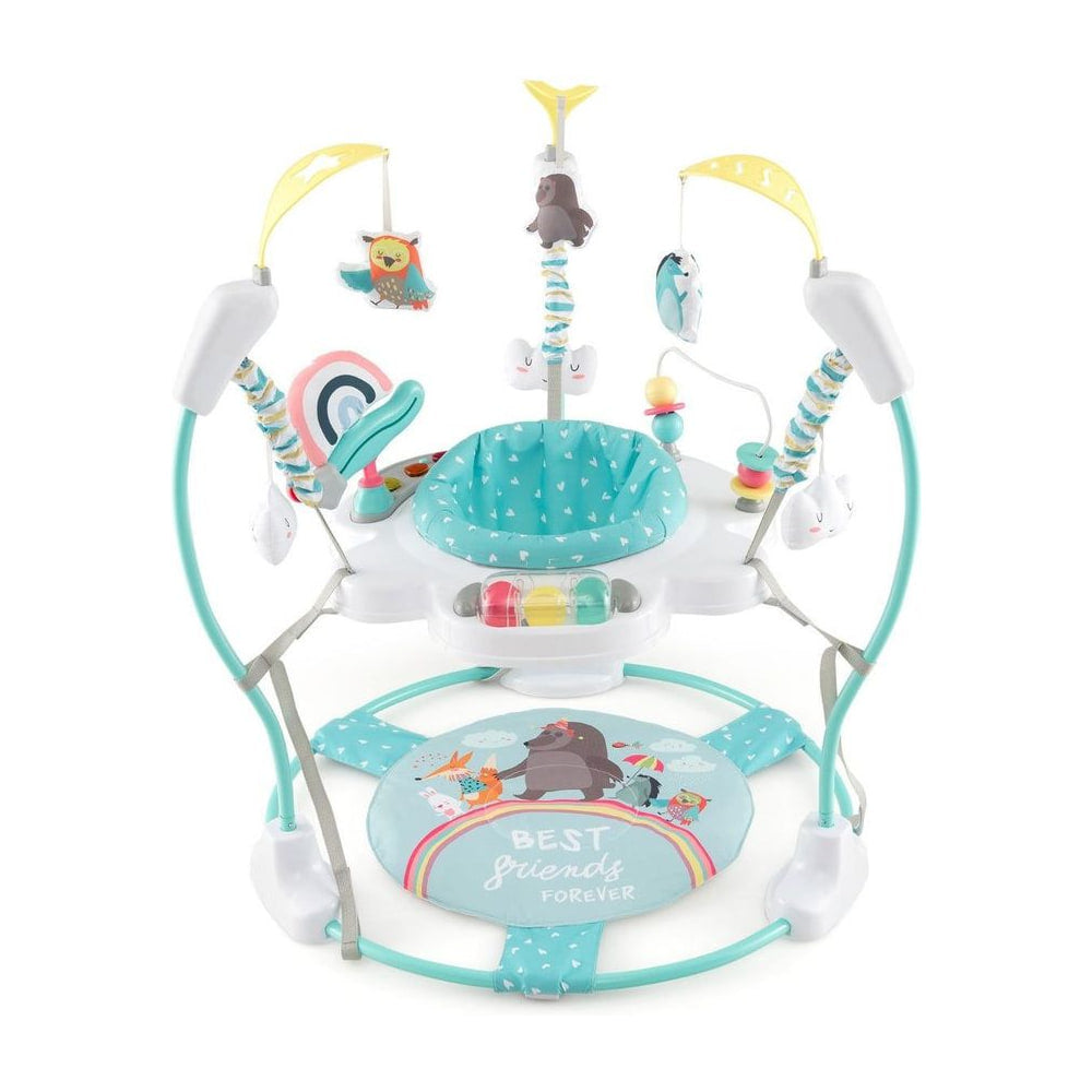 Baby Stationary Activity Center with 360 degree rotary seat and 3 adjustable heights for 6 months+-blue