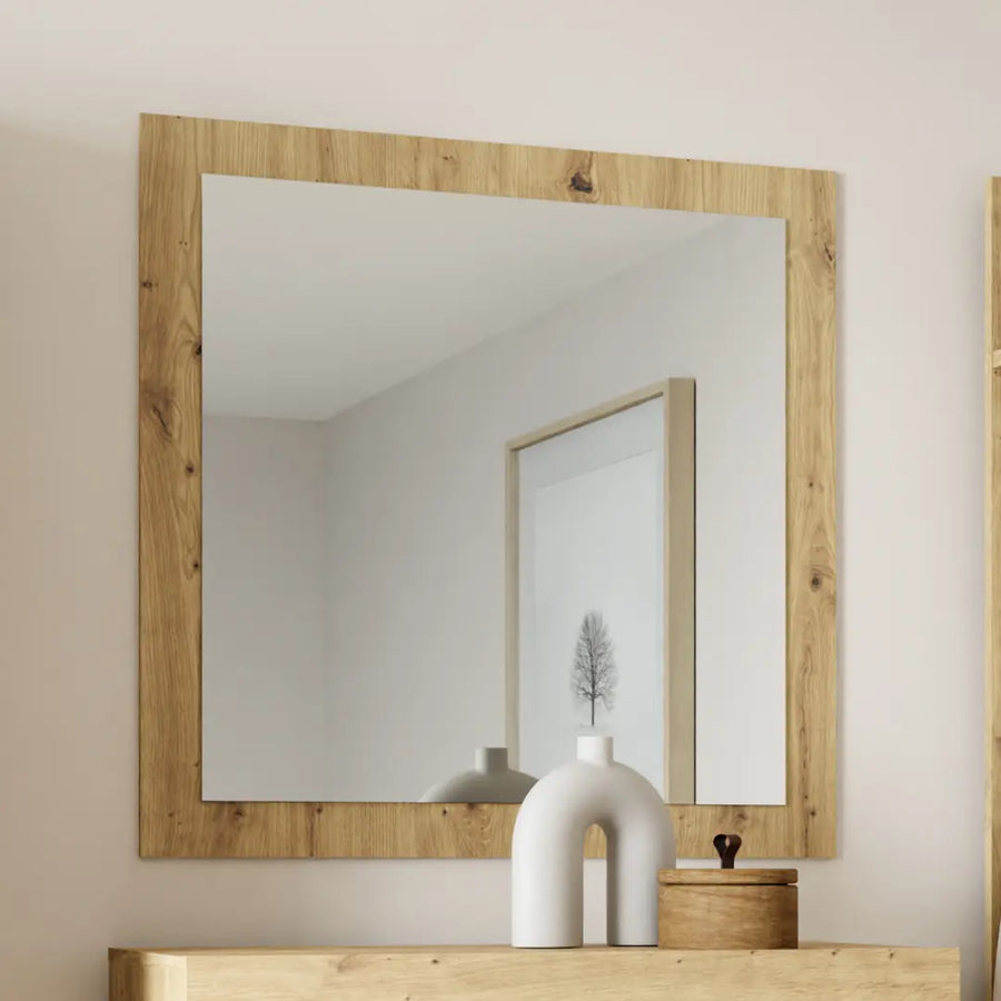 Baccio Mirror 83cm in Oak Artisan