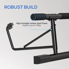 SPORTNOW Pull-Up Bar, No-Drilling Chin-Up Bar, Push-Up Stand with Resistance Bands, Padded Handles for Home Gym Exercise