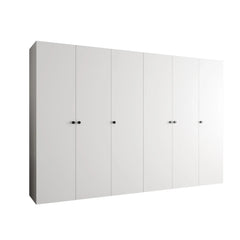 A white Parma I Hinged Door Wardrobe 300cm shown freestanding