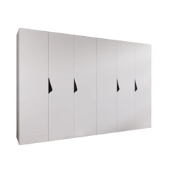 The hinged wardrobe in a white finish shown from the front