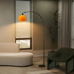 HOMCOM Floor Lamp for Living Room, Modern Standing Lamp with Shade & Foot Switch for Bedroom, Office, Black