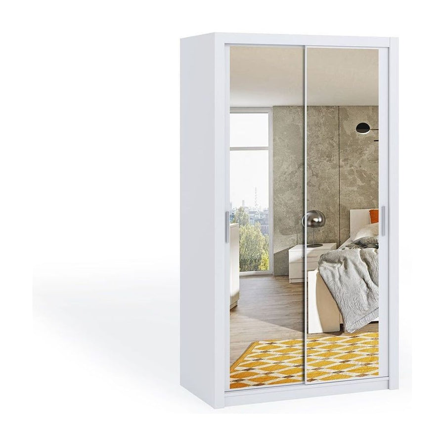 Bono Sliding Door Wardrobe With Mirrors 120cm