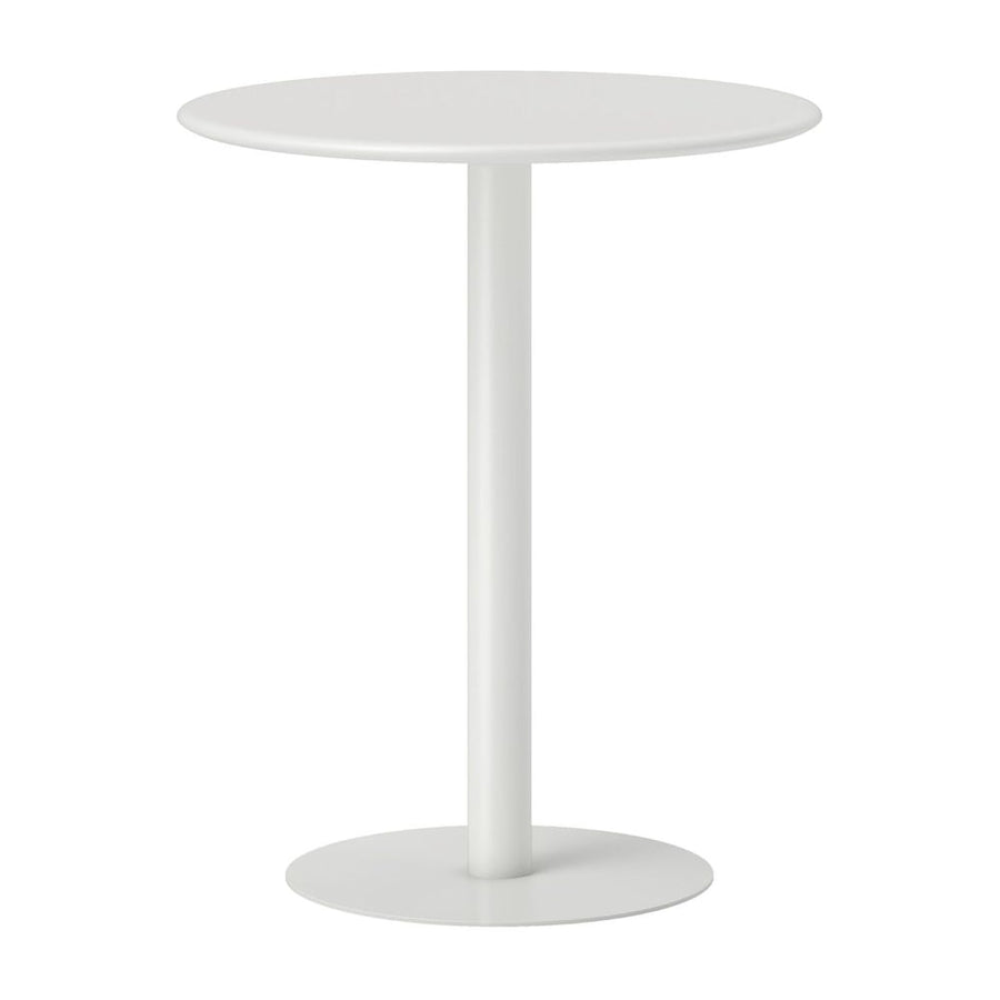 HOMCOM Dining Table, Round Kitchen Table with Steel Base for Living Room, Dining Room, 60 x 60 x 72cm, White