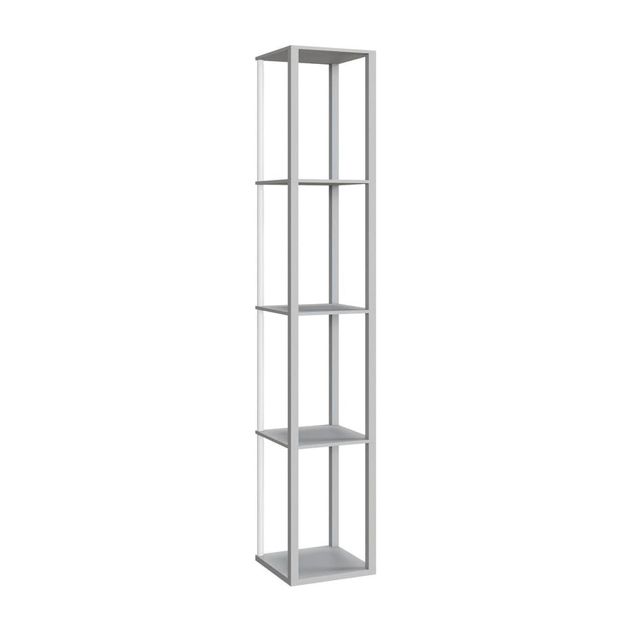 HOMCOM RGB LED Floor Lamp with Shelves, Modern Dimmable Standing Lamp with Remote Control, Adjustable Brightness & Speed for