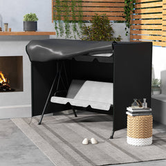 Outsunny 205 x 124cm Three-Seater Swing Chair Protective Cover Black