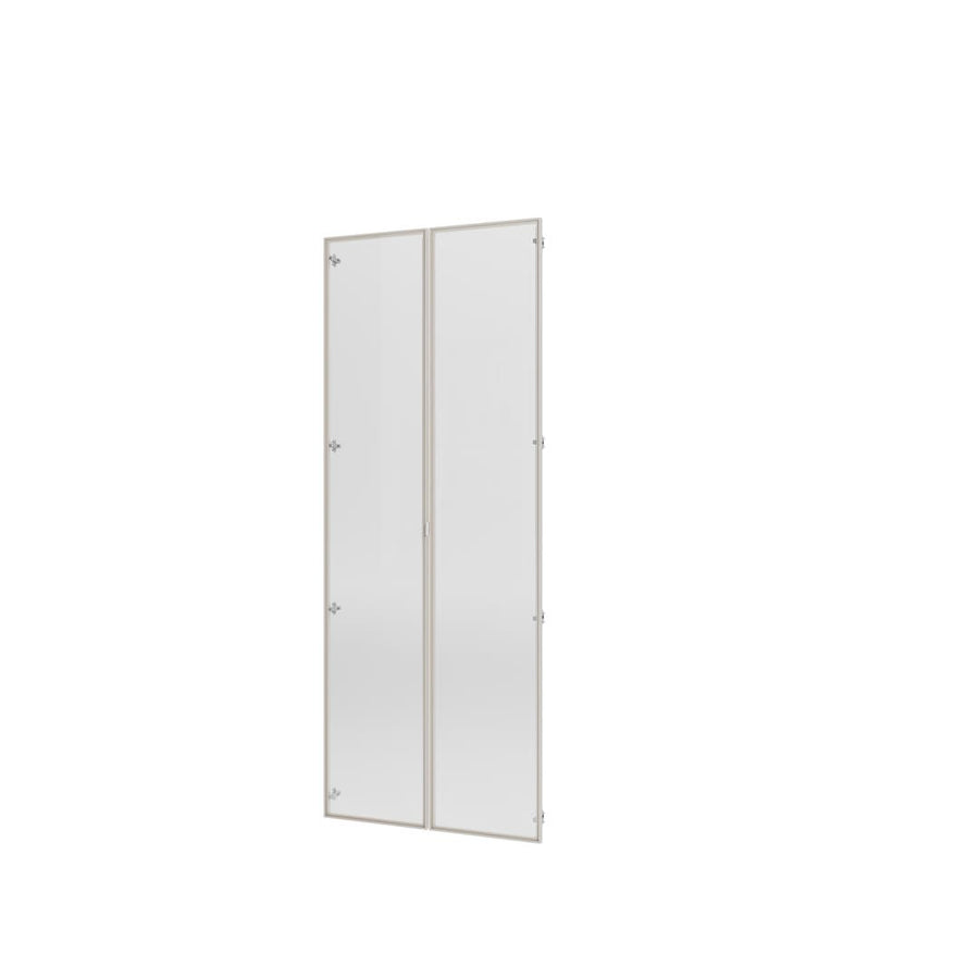 Charlie CH-35 Optional Door For Charlie CH-34, a glass door with a silver frame and clear glass panels