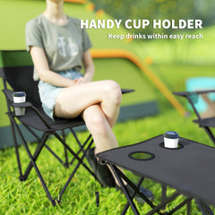 Outsunny Four-Piece Portable Picnic Table Set - Green