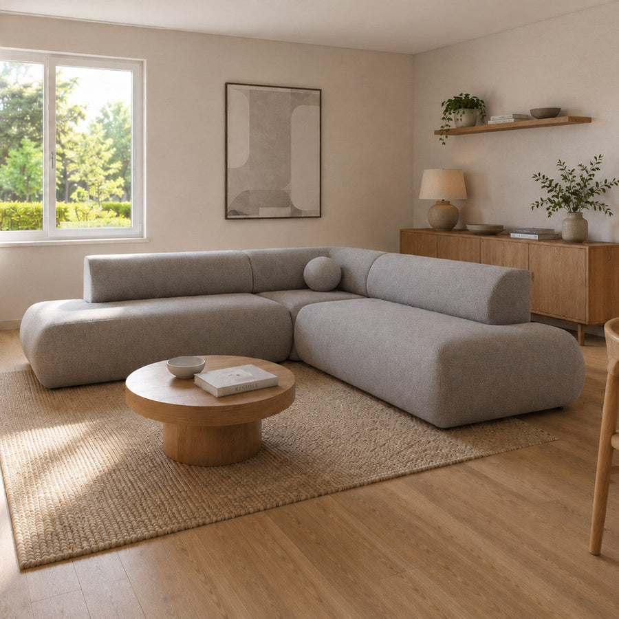 Corner Sofa Bed Puente II in Grey