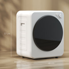 HOMCOM 4kg Front Load Laundry Dryer, Portable Clothes Dryer with 2 Power Modes, 400W/800W, White