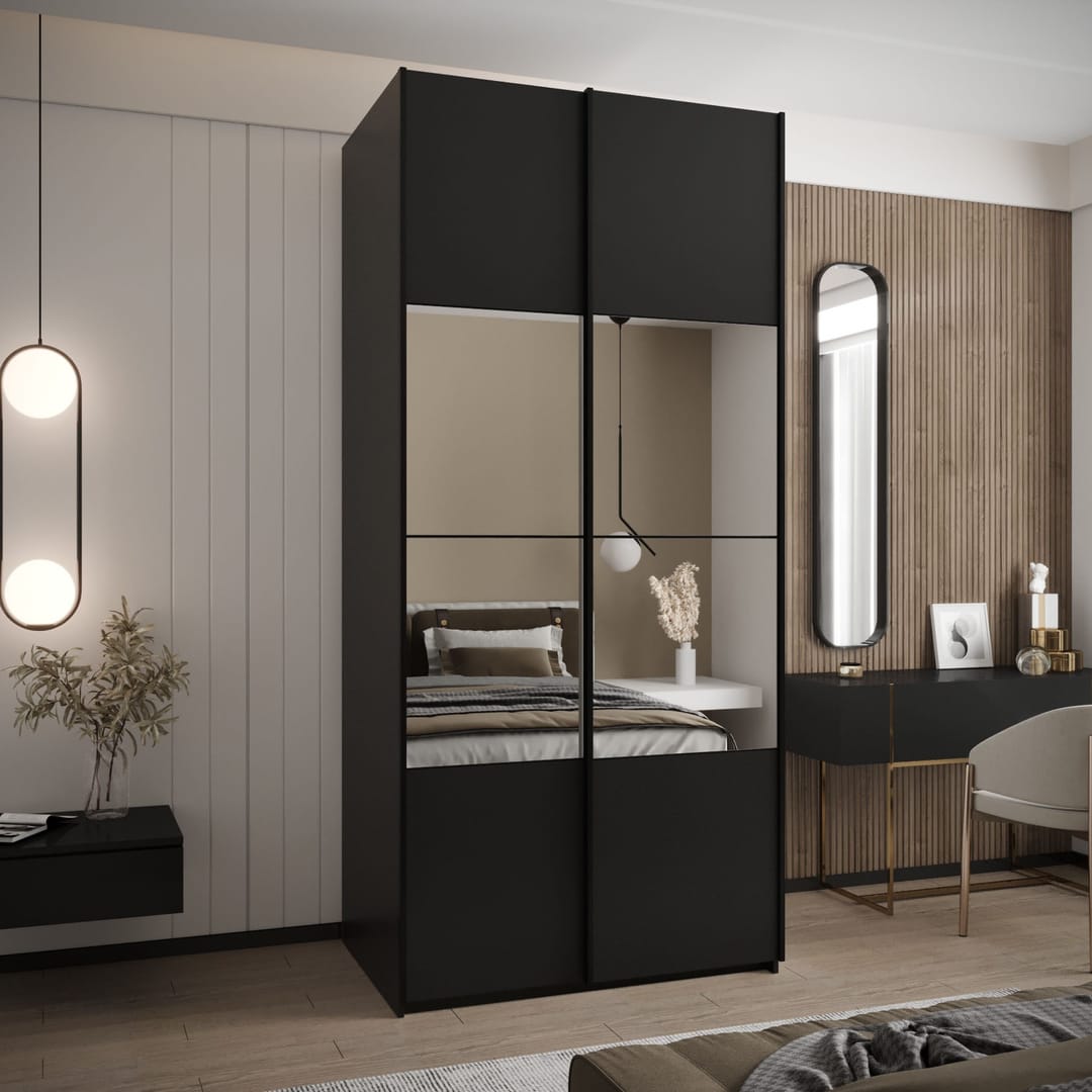 Trosa IV Sliding Door Wardrobe 100cm