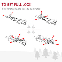 Diagram showing how to shape the artificial pencil Christmas tree branches