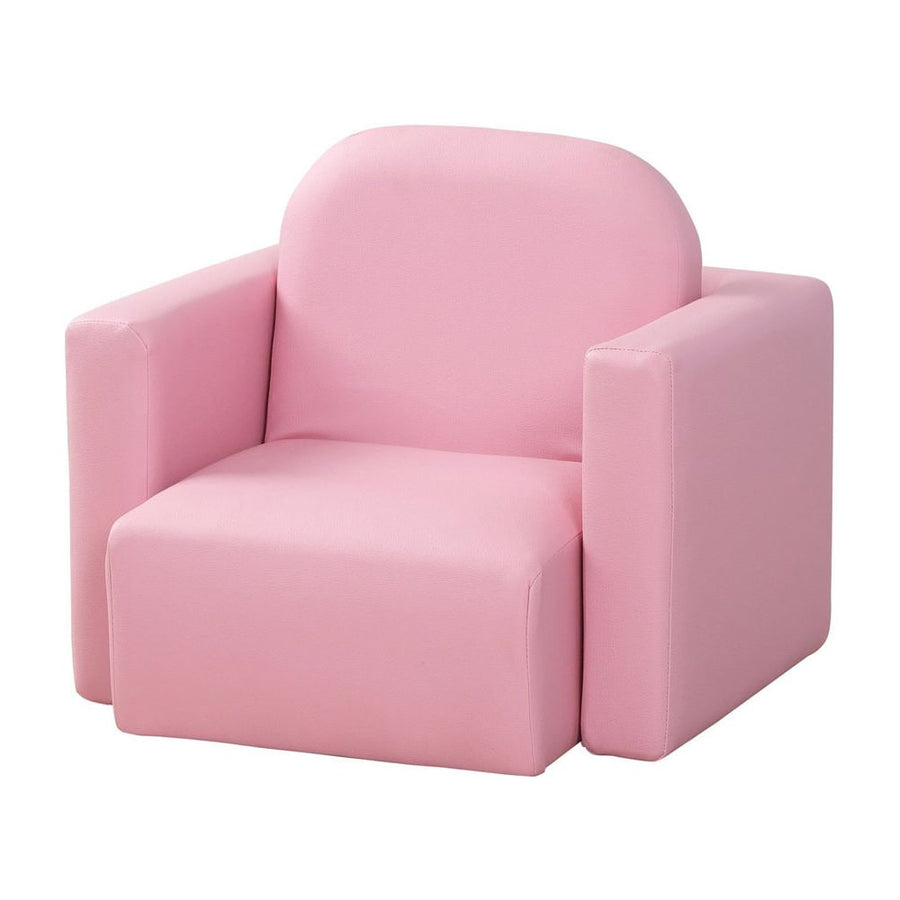 HOMCOM 2 In 1 Toddler Sofa Chair, 48 x 44 x 41 cm, for Game Relax Playroom, Pink