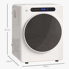 HOMCOM 4kg Compact 40-60℃ Tumble Dryer - White