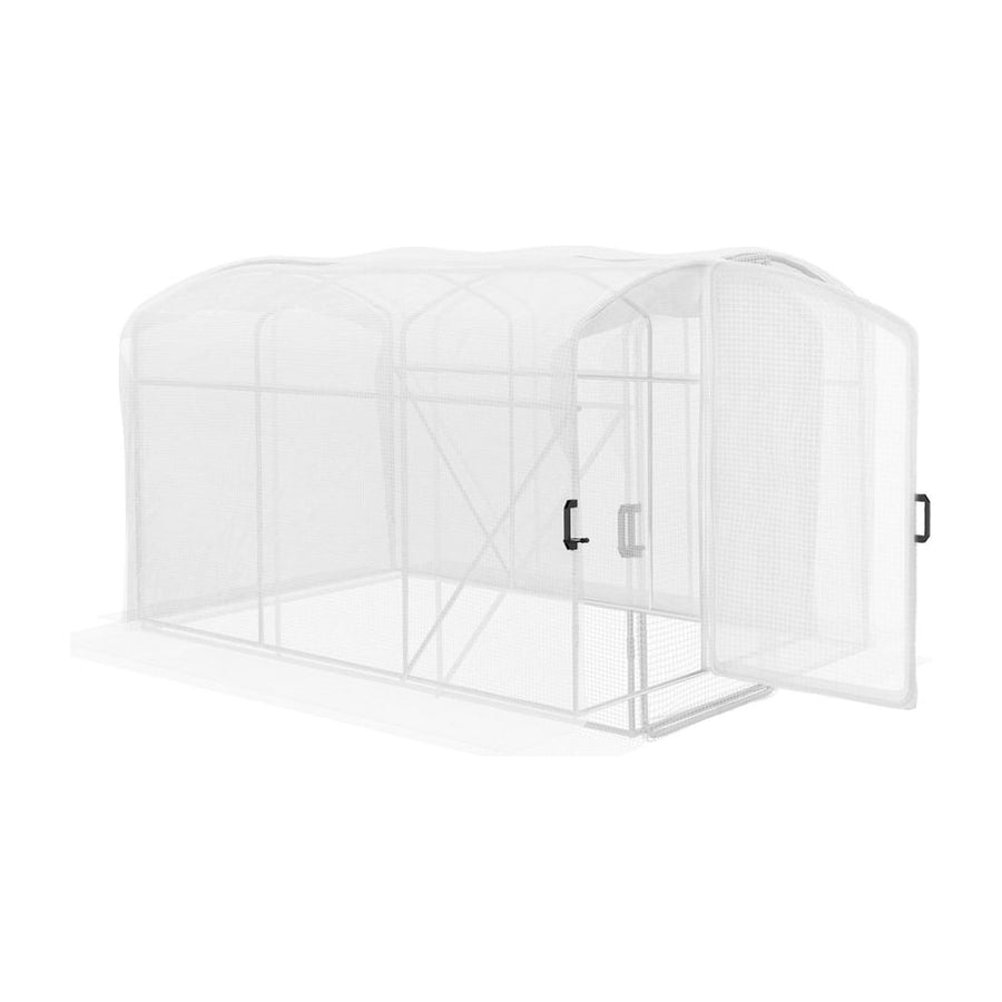 Outsunny Polytunnel Greenhouse Walk-in Grow House with UV-resistant PE Cover, Door and Galvanised Steel Frame, 2 x 2 x 2m
