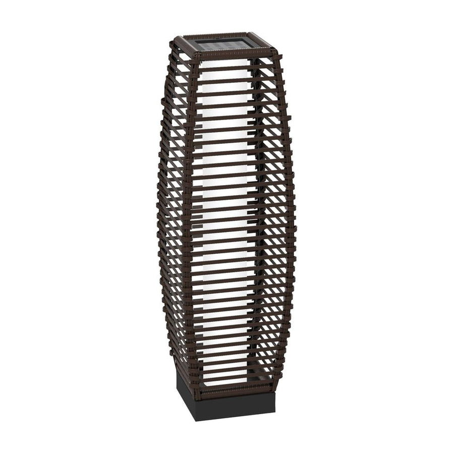Outsunny Rattan Solar Floor Lamp, 68cm Tall Outdoor Garden Lantern Pathway Light & Decorative Lighting with Auto On/Off LED
