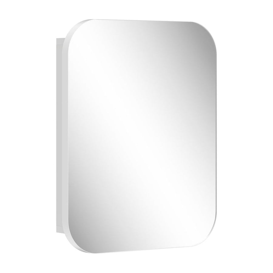 HOMCOM Bathroom Medicine Cabinet with Mirror, Bathroom Wall Cabinet with Adjustable Shelves, Soft Close Hinges, White