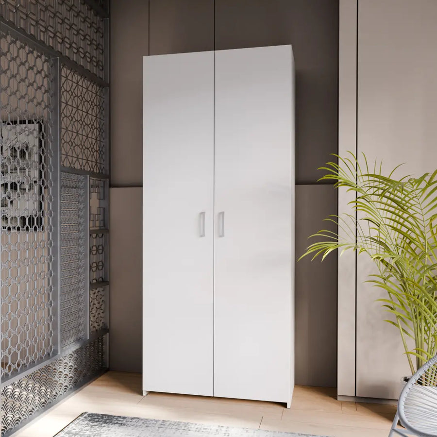 Econobox Hinged Door Wardrobe 80cm in White