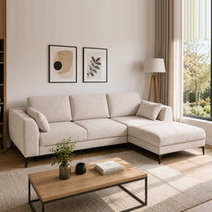 Corner Sofa Bed Imperia in Light Beige, image 19