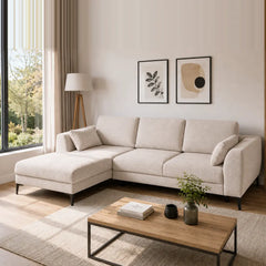 Corner Sofa Bed Imperia in Light Beige, image 2
