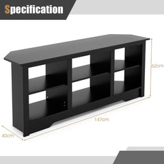 TV Stand Electric Fireplace Black image