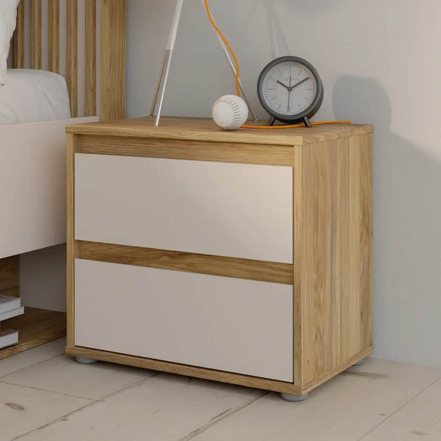 Eliston Bedside Table 48cm in Oak Mauvella