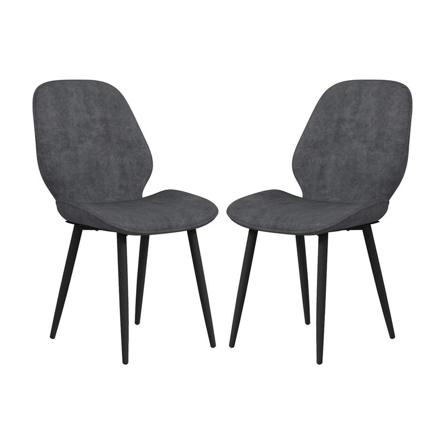 HOMCOM Velvet Dining Chairs, Set of 2 Dining Room Chairs with Metal Legs for Living Room, Dining Room, Grey