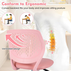 Ergonomic Children Study Chair with Adjustable Height-Pink