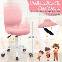 Ergonomic Children Study Chair with Adjustable Height-Pink