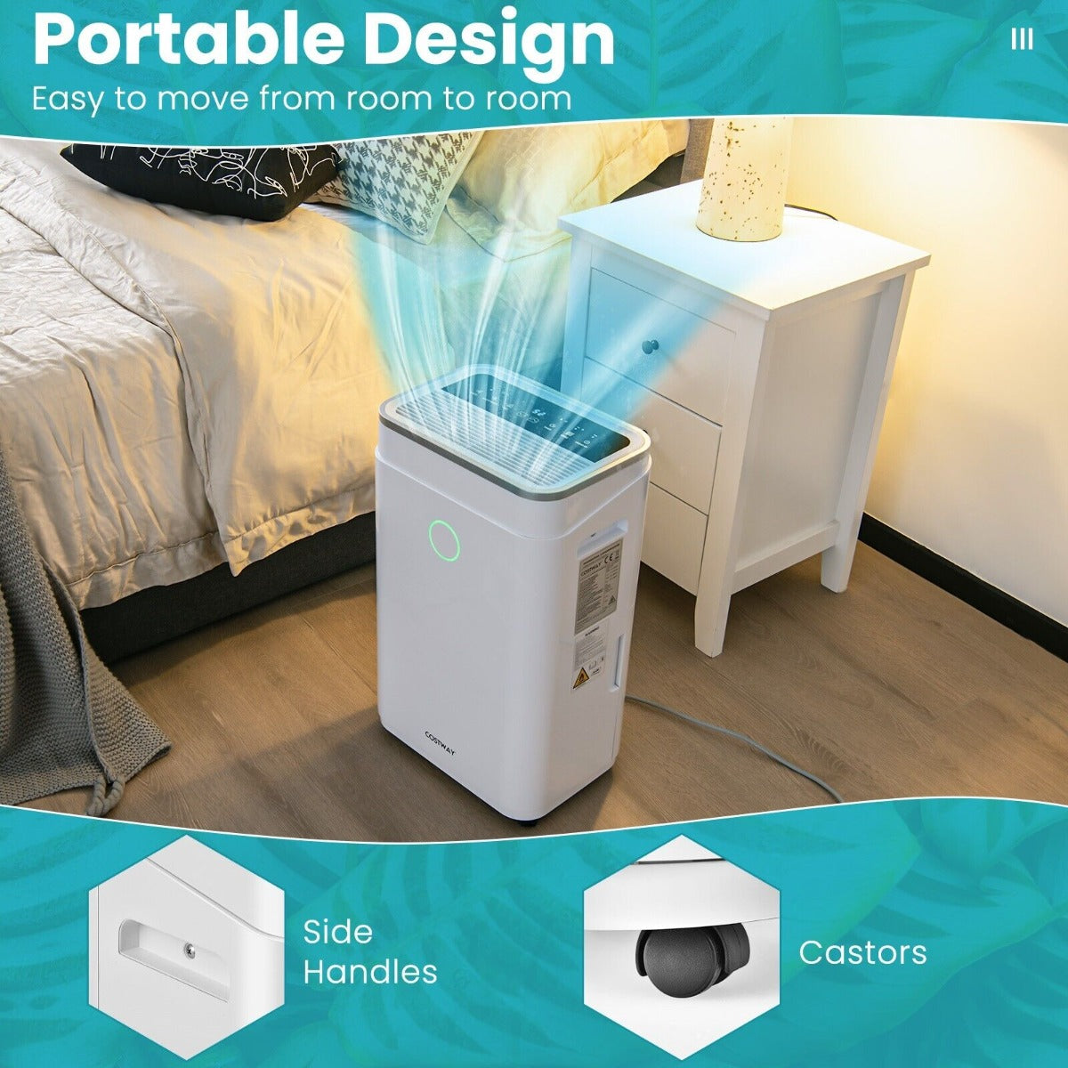 25L/Day Dehumidifier with 6.5L Water Tank and 24H Timer for Home Basement-25L