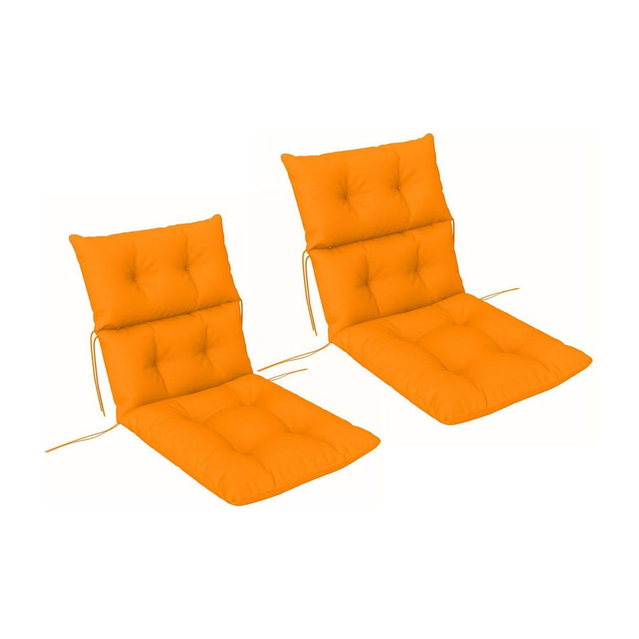 Outsunny Set of 2 Rocking Chair Padded Seat Cushions - Orange