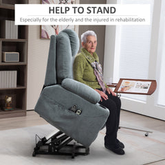HOMCOM Lift-And-Recline Massage Armchair, with Heat - Grey