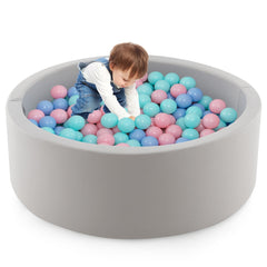 90 x 30cm Soft Round Ball Pool for Toddlers & Baby with 200 Ocean Balls and Storage Bag-Pink