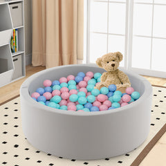 90 x 30cm Soft Round Ball Pool for Toddlers & Baby with 200 Ocean Balls and Storage Bag-Pink
