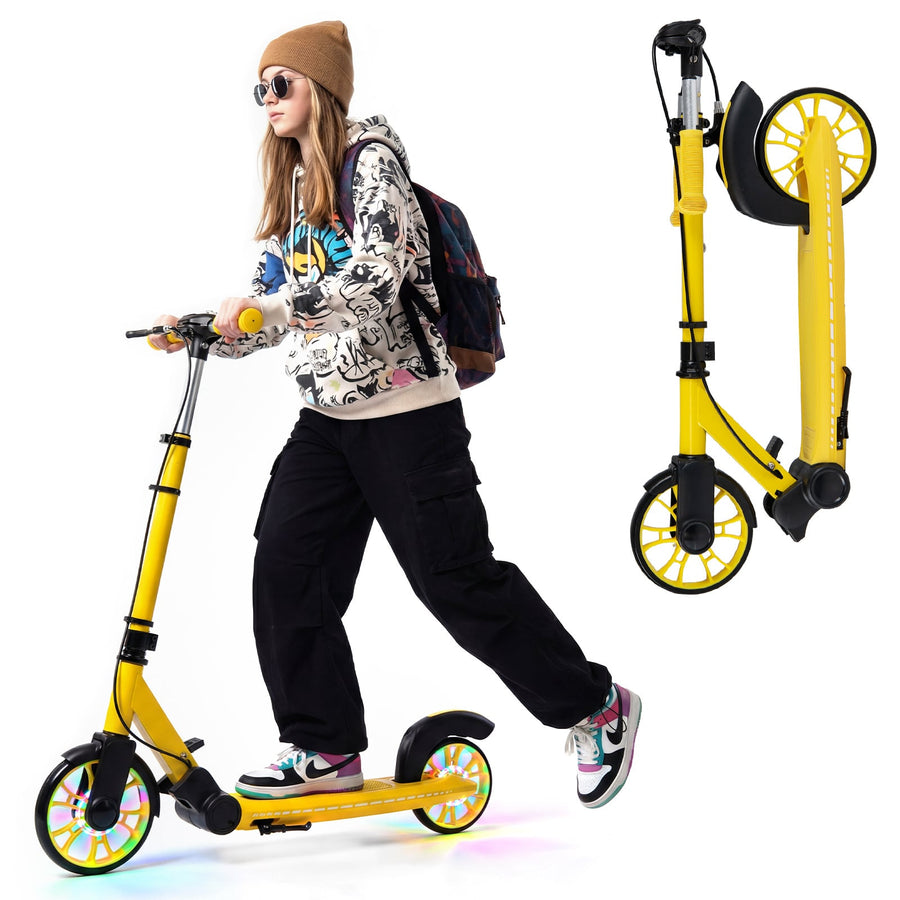Foldable Kick Scooter in Yellow