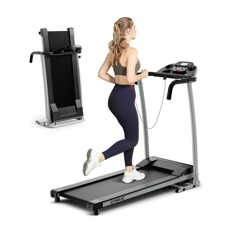 Foldable Treadmill with 12 Preset Programs and LCD Monitor-Black