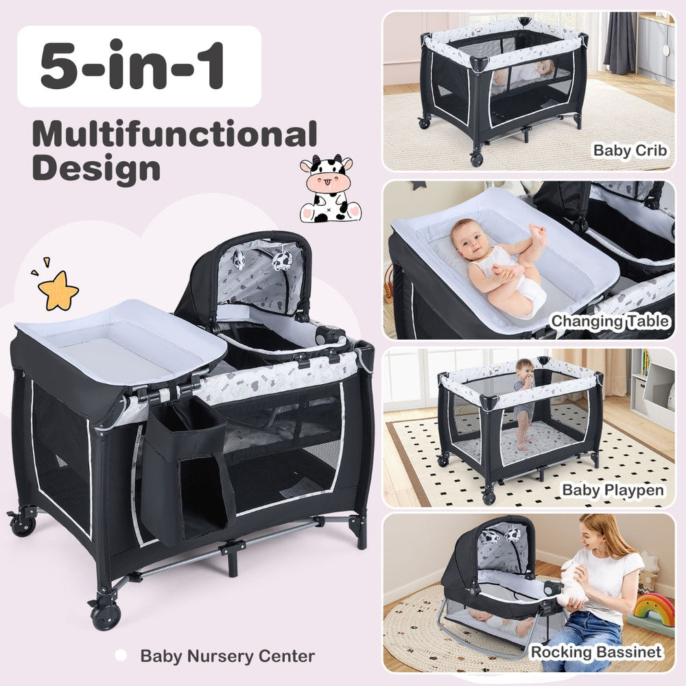 The baby nursery centre shown in a collage demonstrating its five different configurations