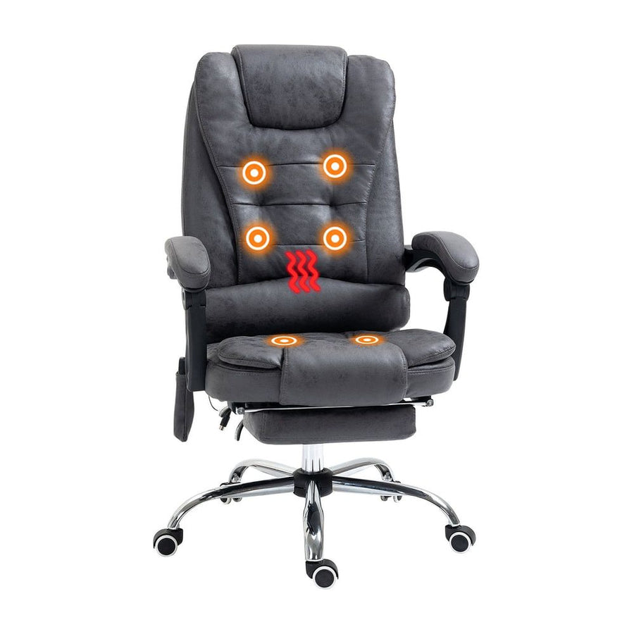 Vinsetto Heated 6 Points Vibration Massage Executive Office Chair Adjustable Swivel Ergonomic High Back Desk Chair Recliner