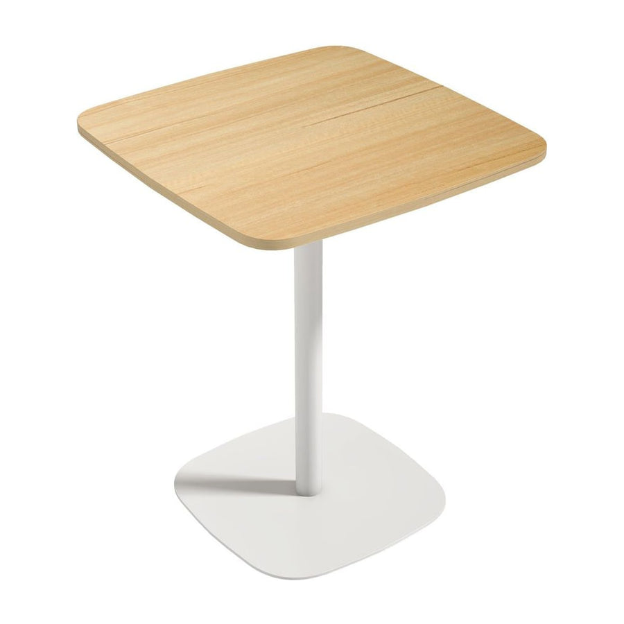 HOMCOM Small Dining Table, 60 cm Square Kitchen Table with Wood-veneer Top and Steel Base - Natural Wood Finish