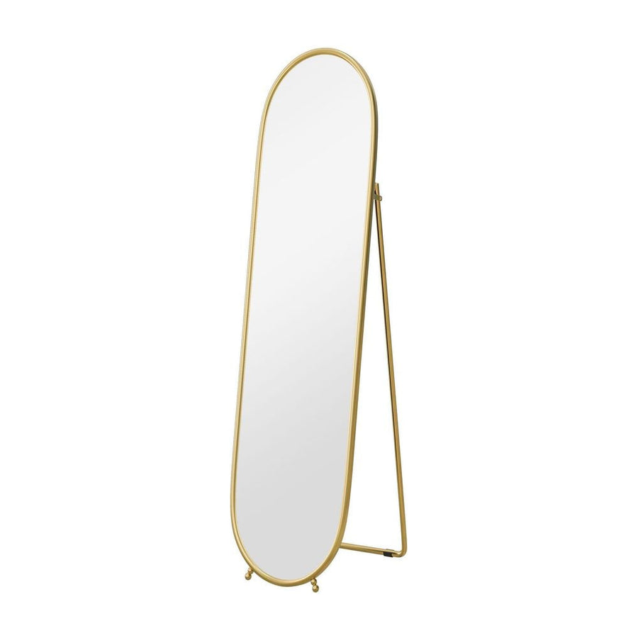 HOMCOM Two-Way Curved Full Length Mirror - Gold Tone