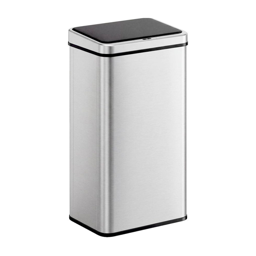 HOMCOM 50L Sensor Bin with Soft-Close Lid, Stainless Steel Automatic Touchless Motion Sensor Kitchen Bin, Silver Tone