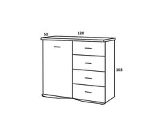 Grenada Sideboard Cabinet 120cm