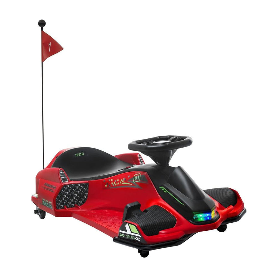 HOMCOM 12V Kids Electric Go Kart with Music in Red